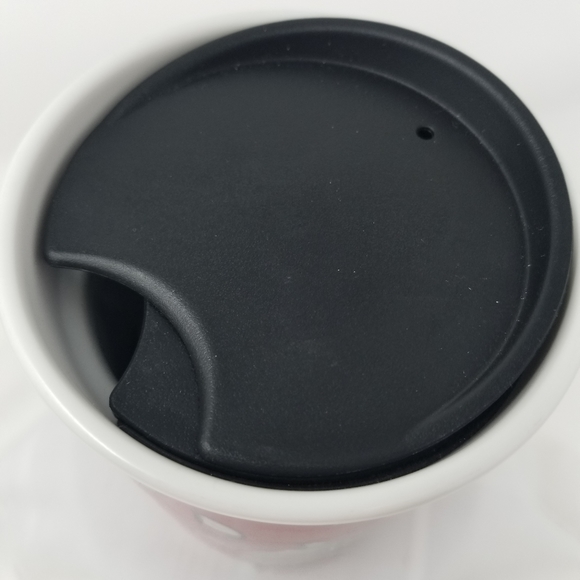 Starbucks Vintage NEW Red Ceramic Travel Mug. - Picture 4 of 11